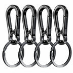4Pcs Metal Carabiner Shape Key Ring Keyring Carabiner Clip Keychain Holder Clips Hook Holder Organizer for Car Keys Finder Amagi