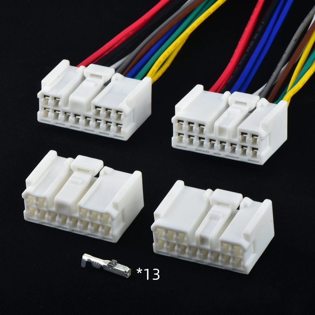 13 pin automotive connectors mid amplifier wire harness plug 7283-1730 1300-4682 90980-...