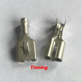50/100pcs 6.3mm Female Crimp Terminal Connector Gold Brass Gilded Electric Wire Connectors pins Set H62 For Car Relay Speaker