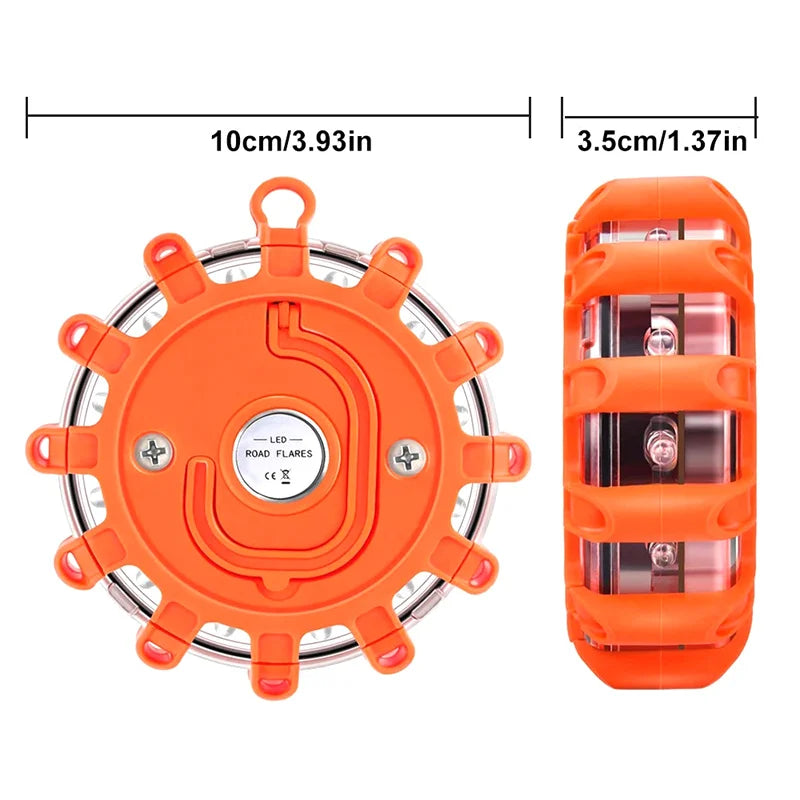 1Pc Magnetic LED Strobe Warning Light Car Emergency Road Rescue Safety Flashing Lights Roadside Auto Signal Lamp Accessory