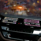 Car Vent Diamond Decorative Strip Fashion Luxury Car Air Conditioning Decoration Stripe Grille Sticker Accessories Amagi