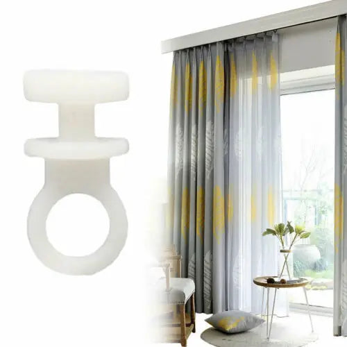50pcs Plastic Curtain  Track Hook S Runner Fit For  Camper Van  Motorhome  Caravan Boat Home Hanging Curtain Glider Hook