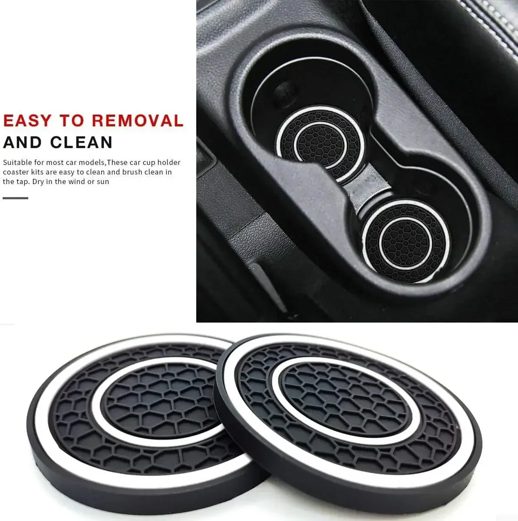 2pcs 7cm Non-slip Car Water Cup Pad Mat for Bottle Holder Coaster Auto Interior Anti-skid Cup Holders Amagi