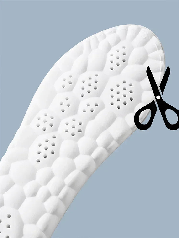 1/2 Pairs 4D Cloud Technologyt High Elasticity Sports Deodorant Insoles for Shoes PU Sole Breathe for Feet Men Running Insole