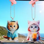 Acrylic Cat Pendant Key Chain 2D Flat Kitten Hanging Keychain Lifelike Kitten Bag Pendent Cartoon Animal Keyring Accessories