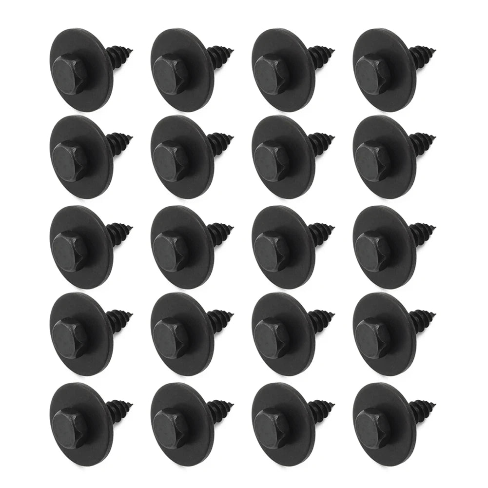 20X Hex Head  Screw Mudguard Liner Air Duct Splash Shield Trim For BMW 07147129160 Splash  Shield Clip Bolt Screw Car Accessorie
