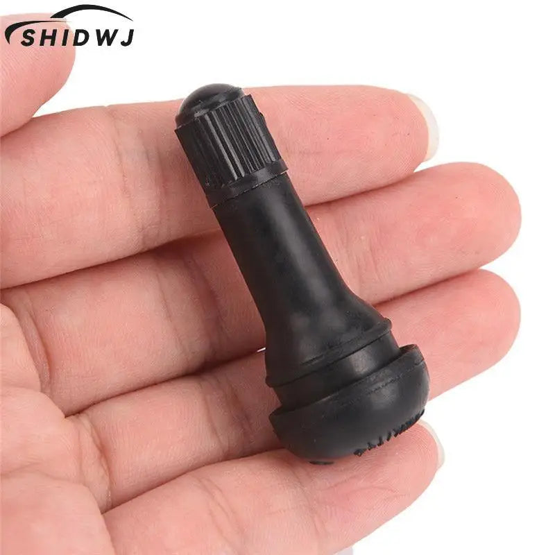 4PCs/set Universal Valve Stems With Dust Caps Tyre Rubber Valves Car Chrome Tubeless Car Wheel Snap-in Tire