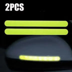 6/2pcs Car Reflective Safety Strip Stickers Car Rearview Mirror Reflective Sticker Reflective Warning Safety Tape Accessories