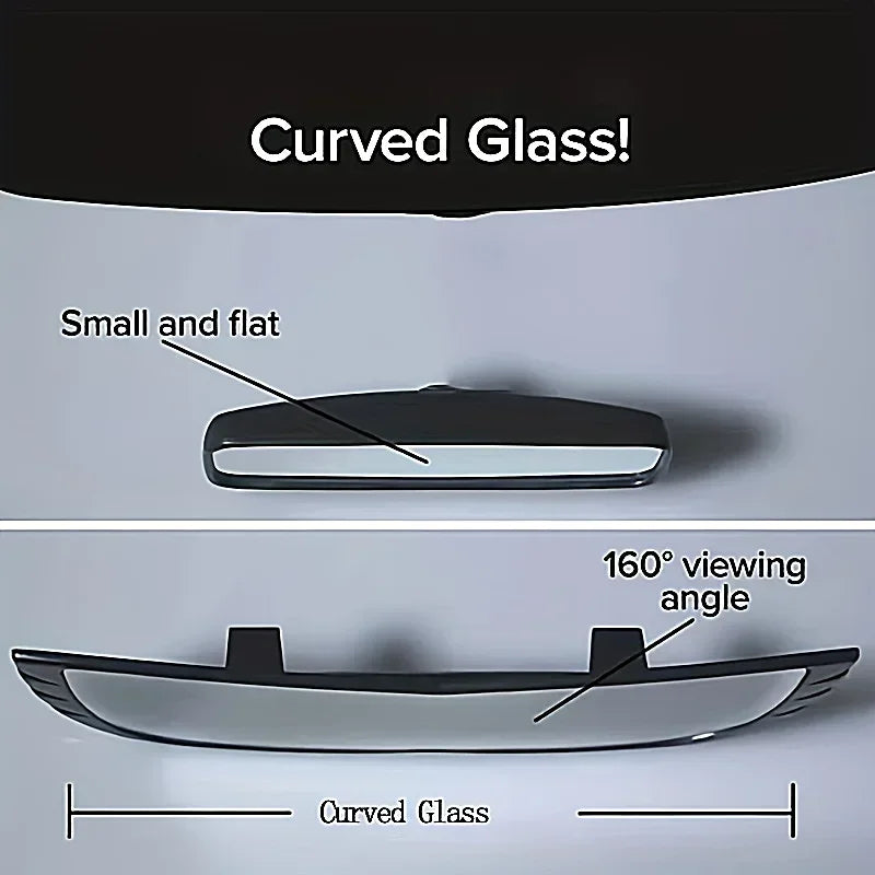 Curved Rearview Blind Spot Mirror Enhanced Field of View Curved Blind Spot Mirror HD Glass Wide Angle Mirror for Car Truck Amagi