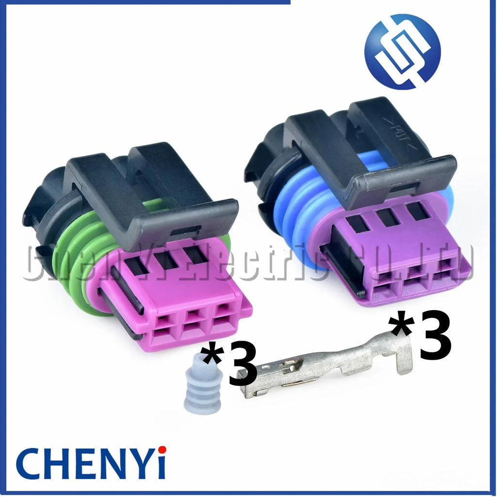 3 Pin Automotive waterproof connector turn signal xenon lamp stabilizer harness plug 33152360 15491547 For Buick Chevrolet