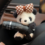 Plush Puppy Clutch Decoration Car Wiper Turn Signal Switch Decoration Cute Bowknot Dog Car Wiper Doll Interior Accessories