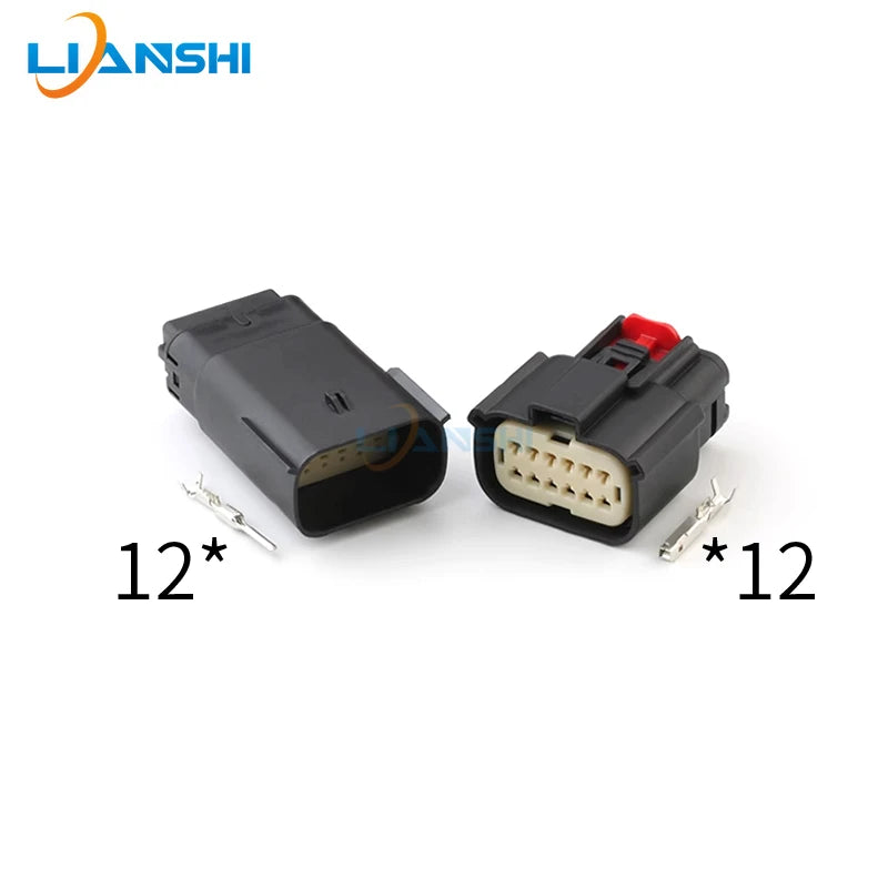 33482-1201 33472-1201 Car headlight taillight connector 12p male bus harness plug for GM Buick Ford Mondeo Focus