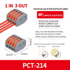 10/1000PCS Mini Fast Wire Connector Universal Wiring Cable Connector Push-in Conductor Terminal PCT-222/224 SPL-42/62 SPL-2/3/1