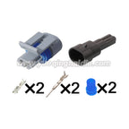 2PIN Connector Waterproof 1.5mm Male Female Connector Wiring Harness Housing Cable Socket For GM 12162197