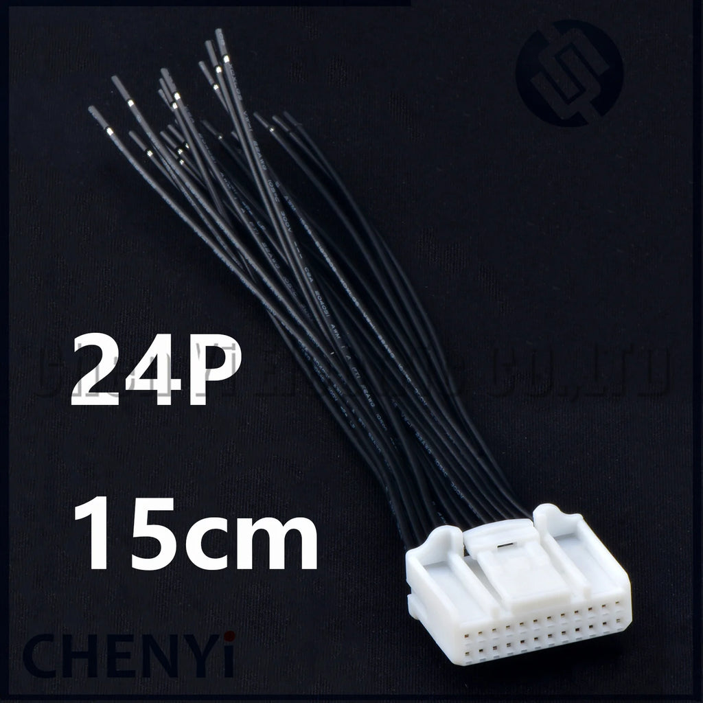 24 Pin Automotive Audio Navigation host Connector Socket Wire harness Plug 1473413-1 1376103-1 1318917-1 For Toyota Nissan Buick