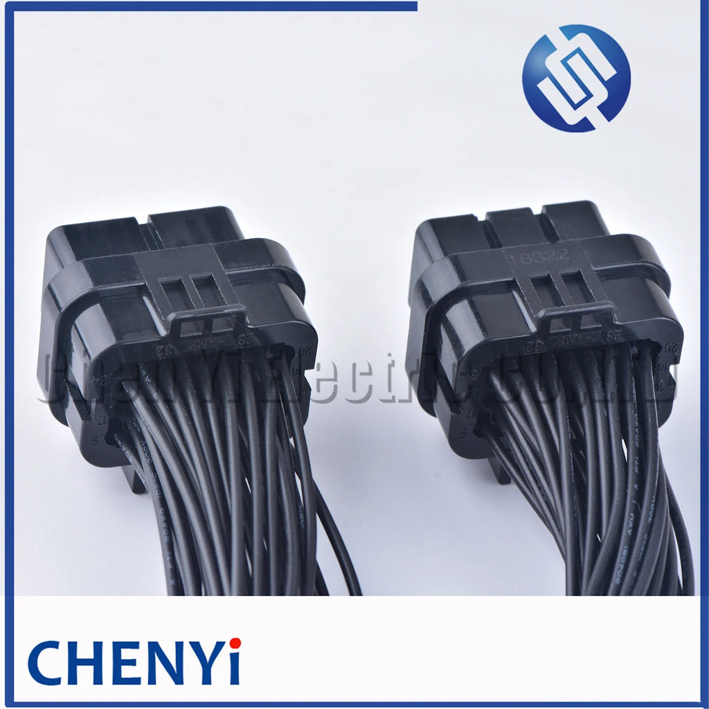 34 Pin/Way Female or male Auto Oil Gas Connector ECU Straight PCB Plug With 30cm Wire Harness Pigtail 4-1437290-0 4-1437290-1