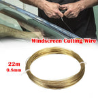 1 Pc 22m 0.8mm Car Windscreen Glass Cutting Cut Out Braided Removal Wire Car Window Cut Steel Wire Rope Glass Remover Tool