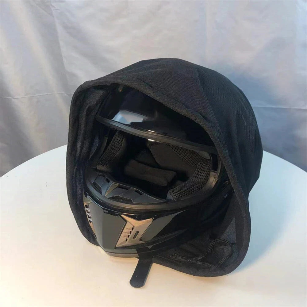 1pc Helmet Protective Drawstring Helmet Bag Pocket Black Dust Proof Helmet Bag Plush Soft Drawstring Pocket Helmet Storage Bag