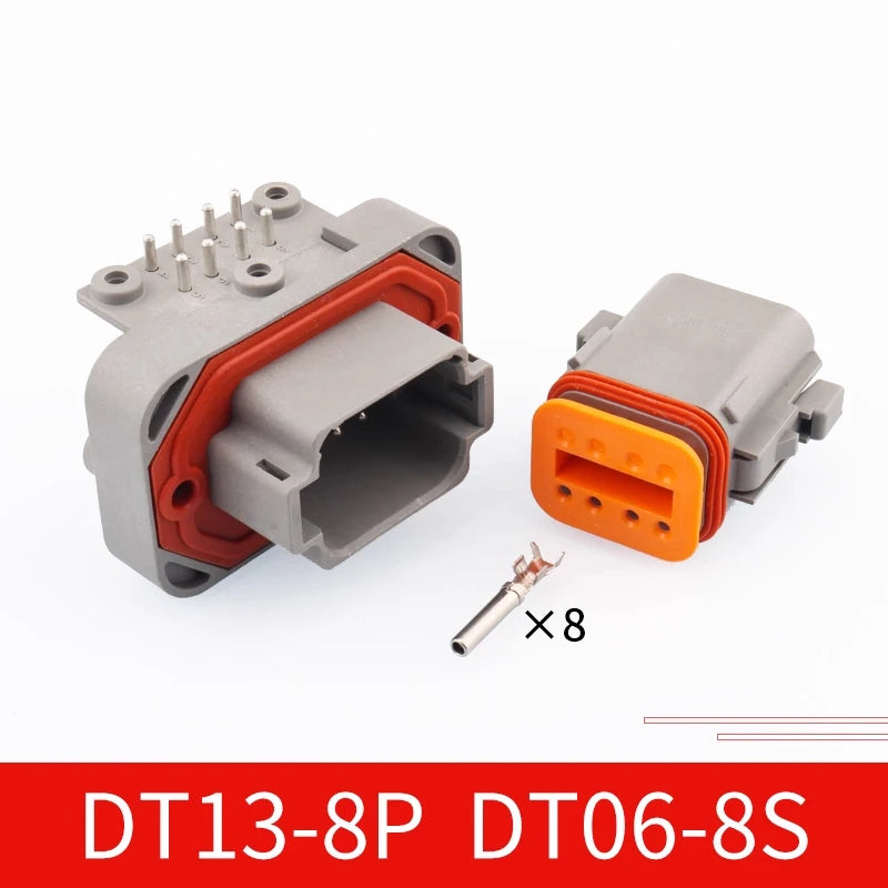 DT13-2P Dechi type automotive waterproof connector DT15-4P PCB panel pin socket plug DT06-6S