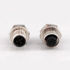 1pcs M12 4pin 5 8Pin Sensor Connector Panel Back Mount Waterproof Flange Socket Threaded Coupling Male&Female A Code Connectors