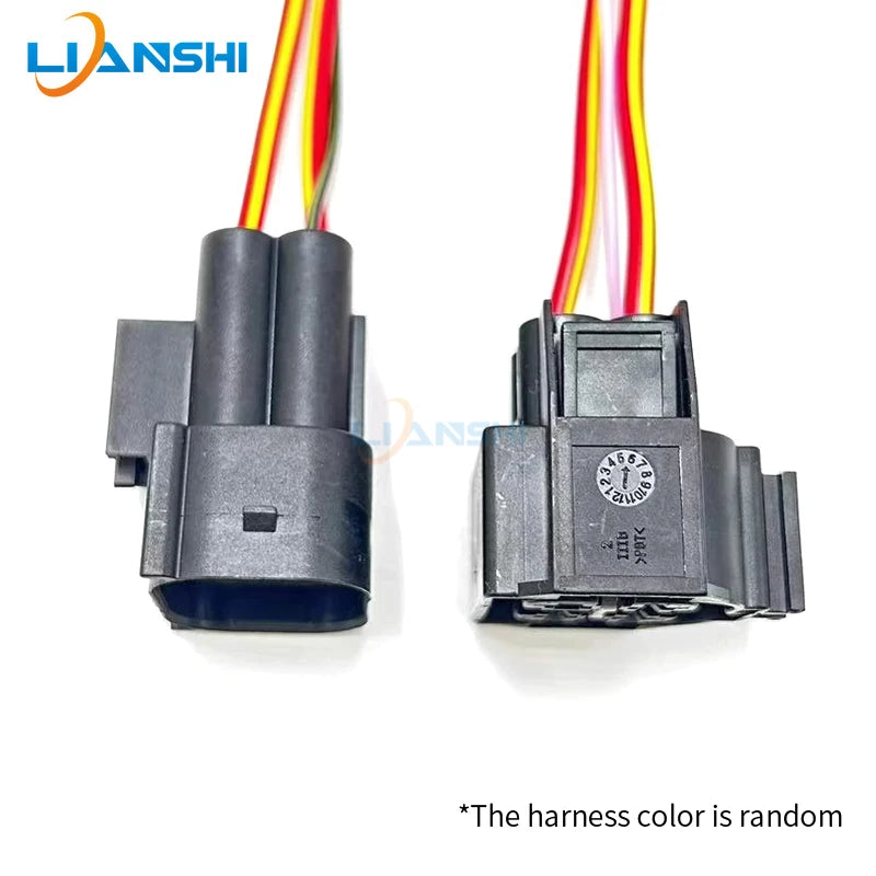 Suitable for BMW electronic fan assembly radiator fan wiring harness plug 3-hole male/female connector modification