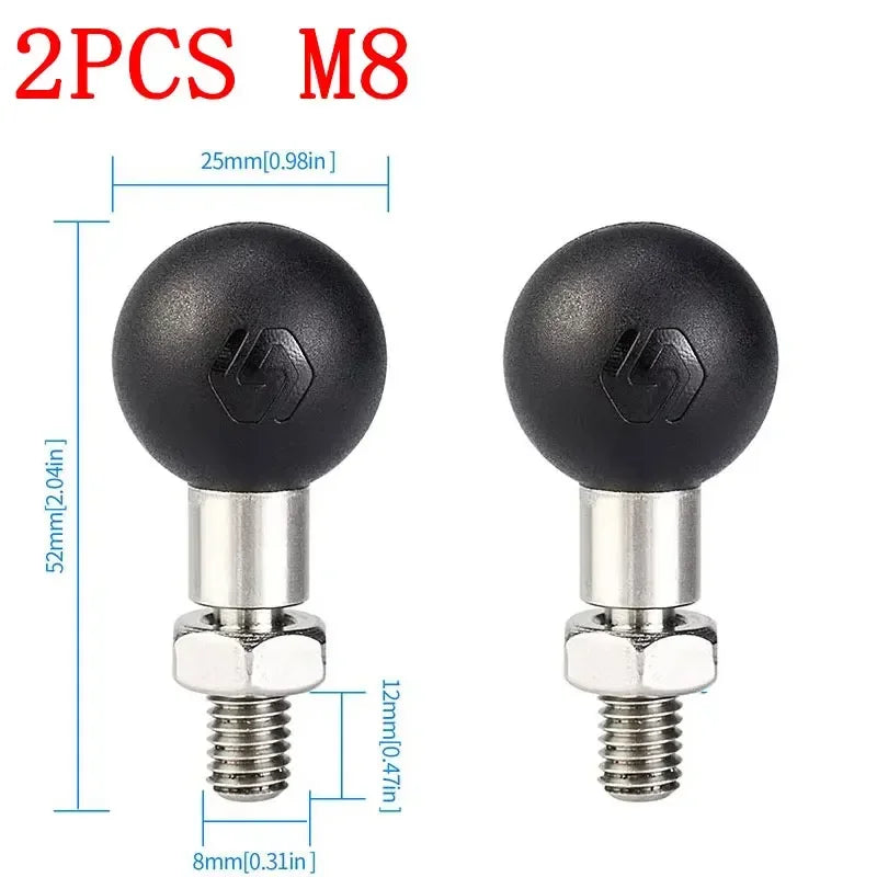 Ball Head Mount Adapter M8 M10 M6 Screw Post Bracket Phone Holder Electric Motorcycles Bike Mirror For RAM Mount Amagi