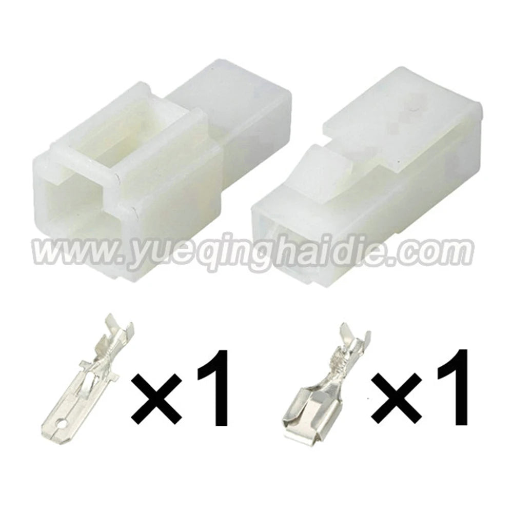 1Pin Connector Unsealed 6.3mm Male Female Connectors Automotive Ecu Terminals Wire Harness Cable Socket 7122-2810 7123-2115