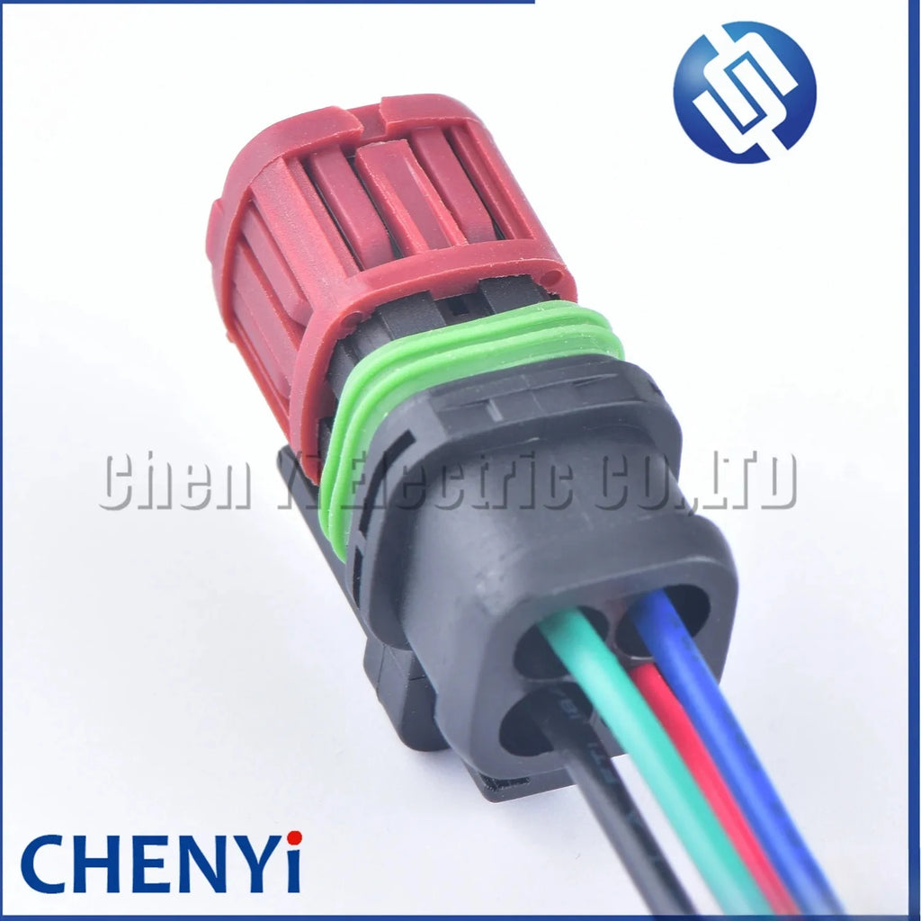 4 Pin Fuel Injector Plug Oxygen Sensor Map Sensor Connector Wire harness Plug 1337352-1 For Excavator EC360 D12 engine