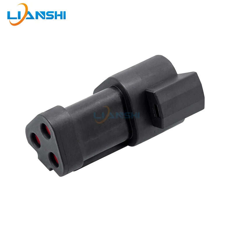 Automotive connector DT04-3P-EP10 with 120-ohm resistance, Dechi waterproof connector, 3-hole black plug