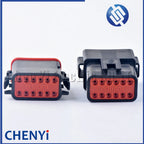 Black 12 Pin Male Female Automotive Waterproof Connector Sealed Plug DT06-12SB DT04-12PB With Pins For Deutsch DT Series