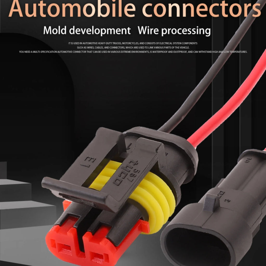 AMP 2 PIN Waterproof 1.8mm Female Male Tyco Super Electrical Automotive Connector Plug Wiring Harness For Car 282104-1 282080-1