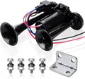 Super Loud 600DB Dual Trumpet Train Horns for Trucks 12V Stainless Steel Electric High Decibel Chrome Finished Car Speaker with