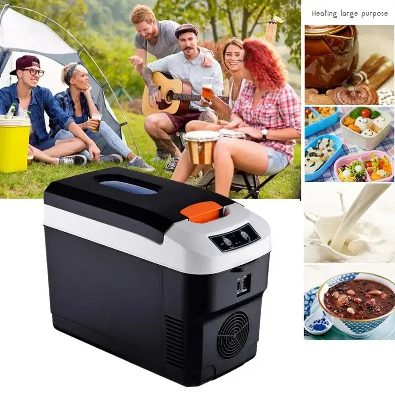 US/EU 220-240V 10L Car Home Refrigerator Mini Fridges 12/24V Freezer Cooler Heater Food Storage Box For Car Home Camping