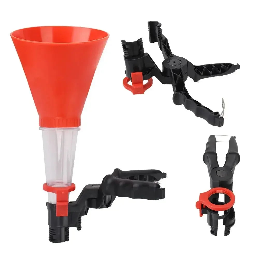 Car Engine Oil Funnel Universal Fuel Add Funnel Tools Adjustable Gasoline Special Funnel Non-leakage Design amagi