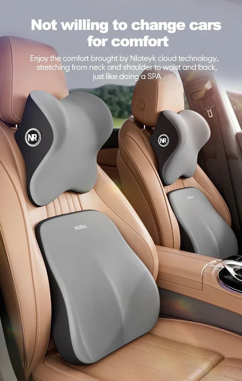 Car Seat Back Very Comfortable Memory, Support Soft and Comfortable Neck Headrest, Car Seat Back Cushion, Waist Cushion Amagi