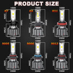 LED 9005/HB3 9006/HB4 9007 H13 H11 H7 H4 H3 H1 880 Car Bulbs 12V High Low Beam 20000LM 120W 6500K White Plug-N-Play 80000h amagi