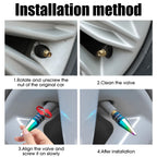 Car Tyre Pressure Indicator Valve Gauge Indicator Alarm Monitoring Bonnet Sensor Automotive External Valve Detection Monitor