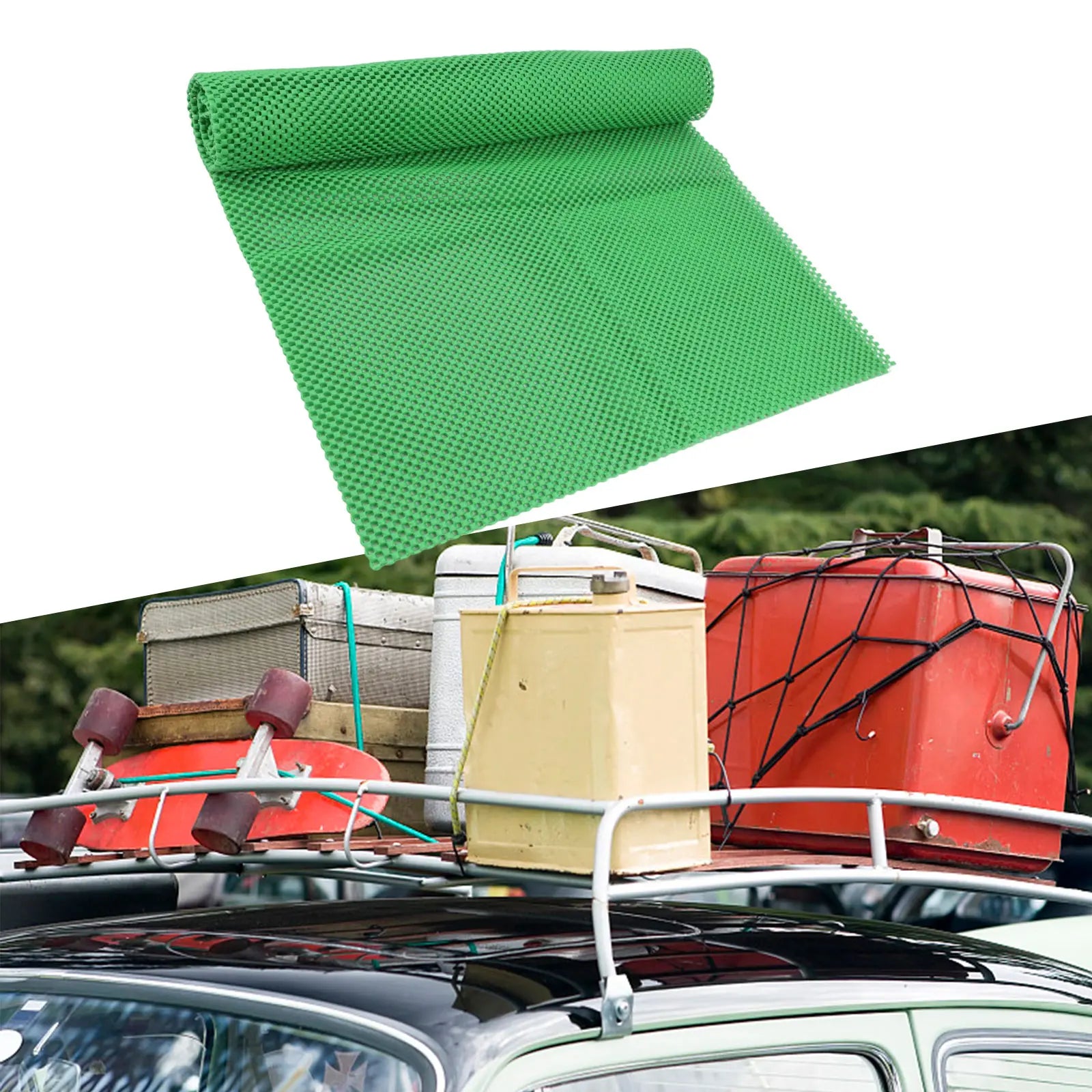 120x100cm Car Trunk Anti-Slip Flexible Mat For Car Roof Trunk For Suv Rear Protective Luggage Foldable Vehicle Cargo Net