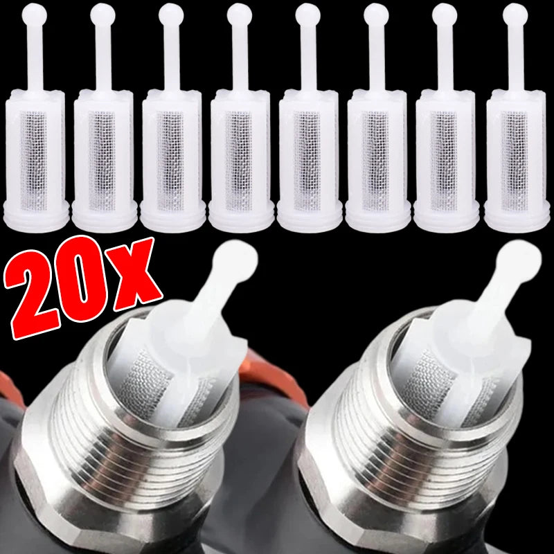 Car Paint Spray Gun Filter Replaceable Nylon Fine Mesh Filters Anti Clogging Paint Feed Nozzle for Automotive Detailing Graffiti
