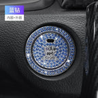 Car Bling One-Click Start Stop Engine Ignition Ring Sticker Crystal Rhinestone Circle Decor Accessories amagi