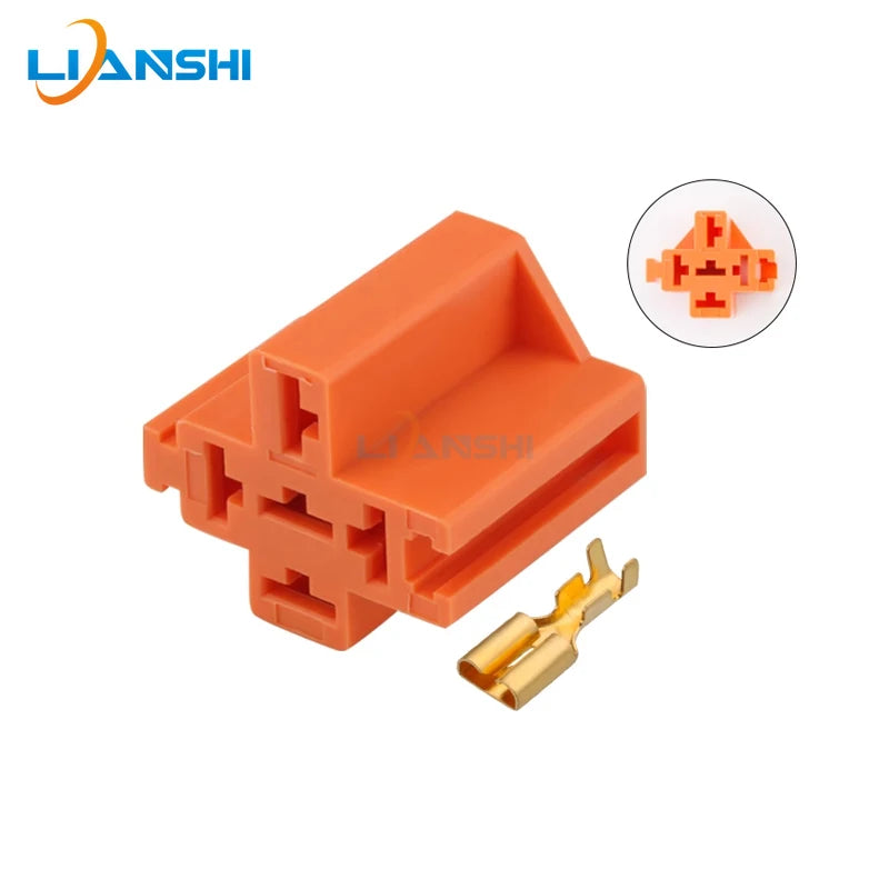 5-hole automotive relay seat 12V harness plug instrument connector with terminal DJJ7051A-6.3-21