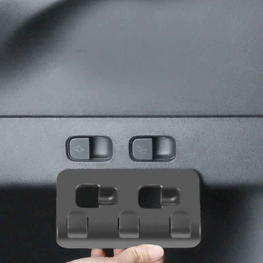 For Tesla Model Y Rear Trunk Hook Seat Button Car Cargo Grocery Shopping Bag Holder Umbrella Hanger Storage Interior Holder Amag