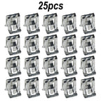 25Pcs Metal Fastener Clips 1/2 X 5/8 Car Retainer Moulding Trim Accessories Dashboard Side Panel Audio Clips