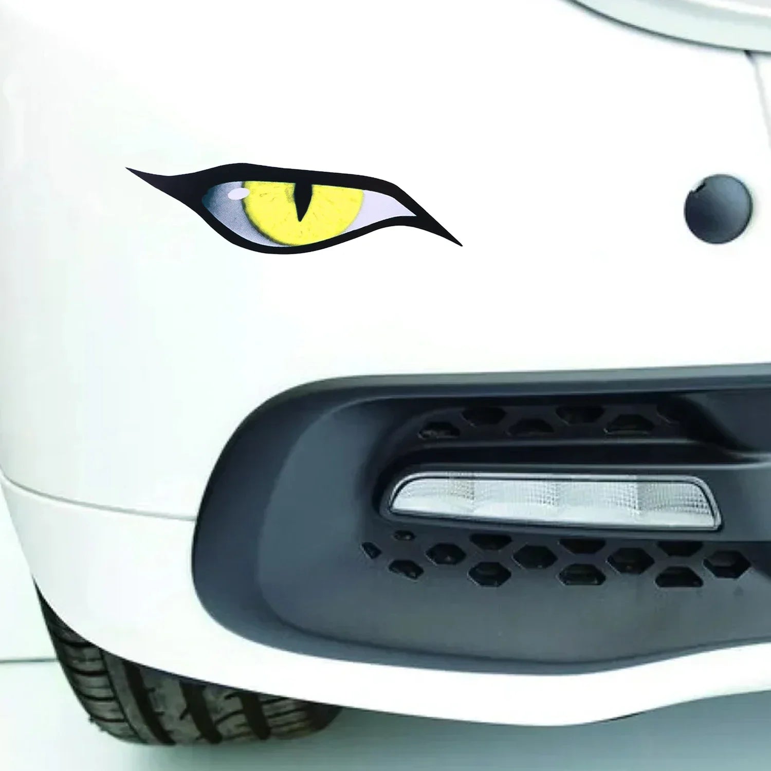 3D Reflective Eyes Stickers for Motorcycle Scooter Windshield Auto Decorative Night Light Safety Front Car Stickers Waterproof