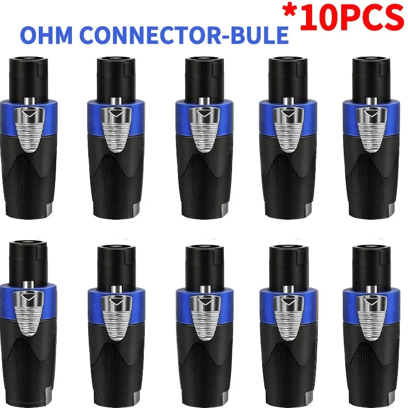 Professional NL4FC Speakon 4Pin Audio XLR Connector with Ohm Head and Solder-Free Amplifier Terminal for Superior Sound Quality