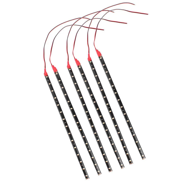 2/6PCS Waterproof DC 12V Motor LED Strip SMD Underbody Decorative strip Light For Car Motorcycle Beautiful Decorative Soft Light