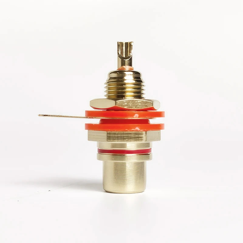 4/10/20PCS RCA Plug & Jack Set, Brass Gold-Plated Audio Connectors for Preamp, DIY Projects, Home Theater Sound Systems