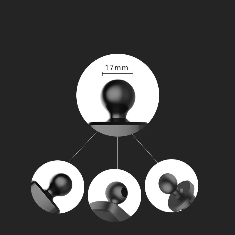 Car Phone Black Holder Sticky BaseBendable Design Can Be Adapted To A Variety of CurvatureSoft Rubber MaterialBall Head17mm