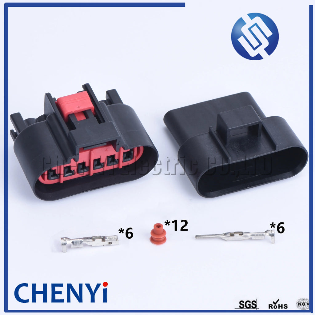 6 Pin waterproof auto connectors wire harness plug male or female E-2162-000 accelerator pedal connector For Ford Fiesta TDCI