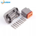 DT06-8S waterproof connector for vehicle circuit board pin end wire harness sheath PCB male and female straight pins DT15-8PA